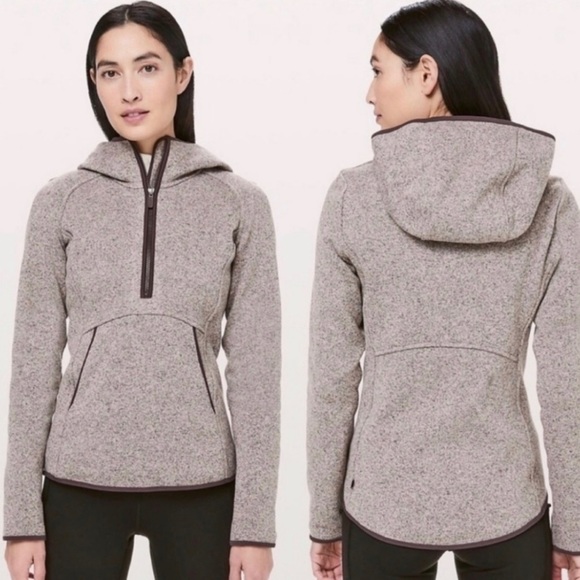 lululemon athletica Tops - Lululemon 3/4 zip fleece and thank you sweatshirt size 4